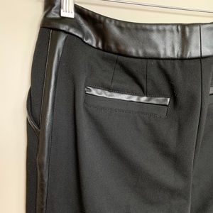 INC Polyester Pants with Leather Detailing